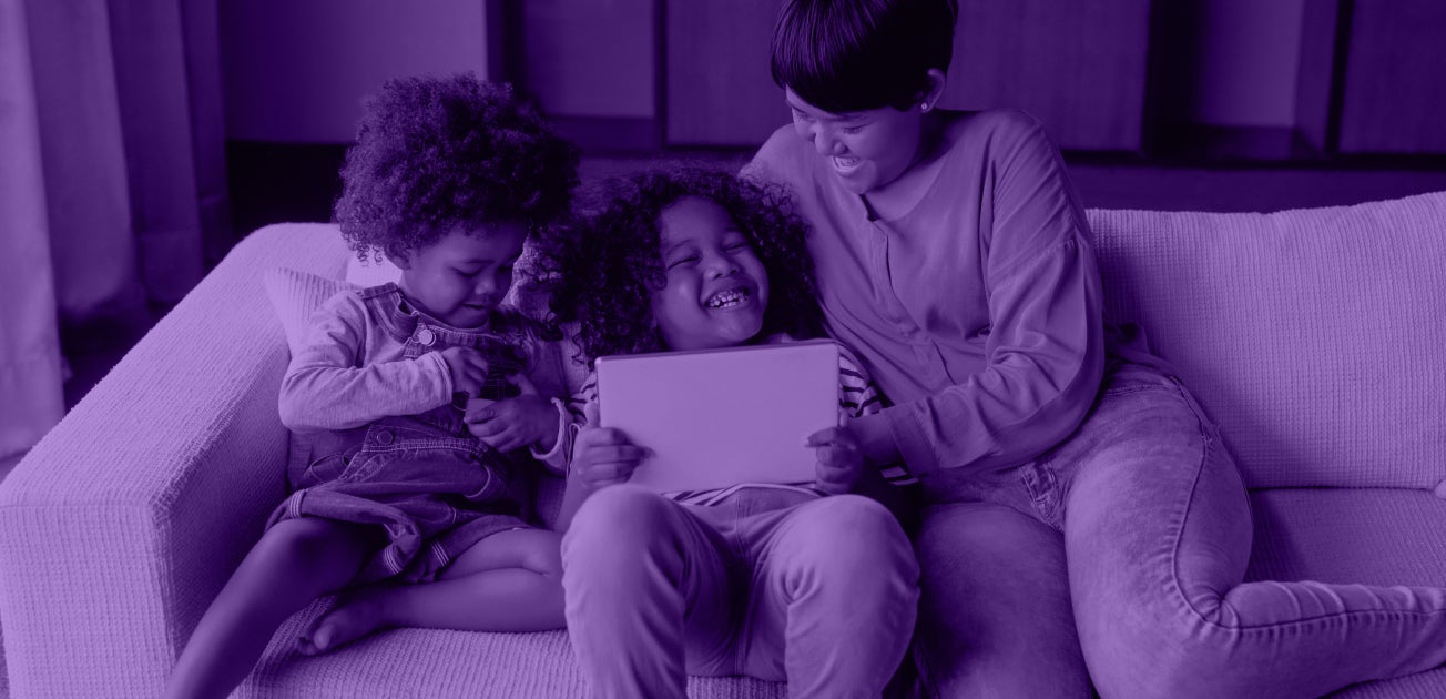 Faster Internet Downloads Family using fiber internet.