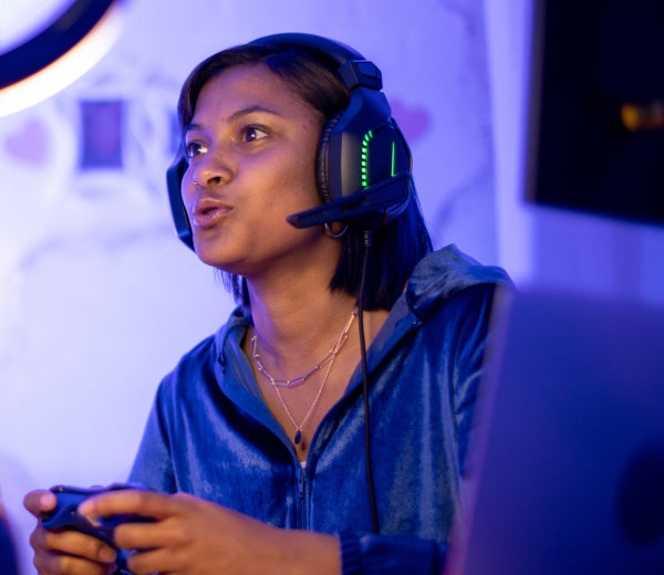 two woman playing video games